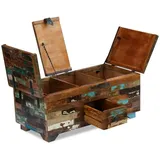 vidaXL Couchtisch Truhe Altholz Massiv 80x40x35 cm