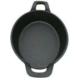 CHEFGASTRO BBQ Pfanne | Oval | mit 2 Griffen | 22x15cm | Gusseiserne