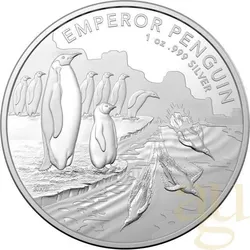 1 Unze Silbermünze Australien Antarctic Territory - Emperor Penguin 2023