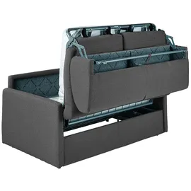 vente-unique Schlafcouch Polyester 3-Sitzer Grau
