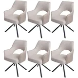 MCW Esszimmerstuhl K30 Stoff creme 6er Set