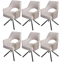 MCW Esszimmerstuhl K30 Stoff creme 6er Set