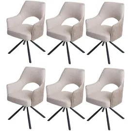 MCW Esszimmerstuhl K30 Stoff creme 6er Set