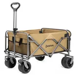 Qunature Campingwagen Klappwagen Faltbar Camping Trolley Garten Bollerwagen 150KG - Grün