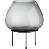 Gilde Bodenwindlicht »Vitu, Weihnachtsdeko«, (1 St.), aus Glas mit dreibeinigem Metallständer schwarz