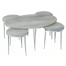 JV Möbel Moderner Grauer Couchtisch Holz 59 x 50 x 99 cm