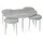 JV Möbel Moderner Grauer Couchtisch Holz 59 x 50 x 99 cm