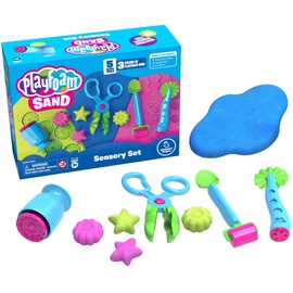 Educational Insights Learning Resources Playfoam Sand Sensorik-Set, Spielsand-Spielzeug in 3 Farben und mit 5 Instrumenten, Spielsand zum Kneten, Mischen und Formen, 3+, Mittel