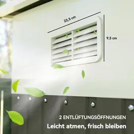 Outsunny Gerätehaus Stah 2,8 x 3,4 m Grau