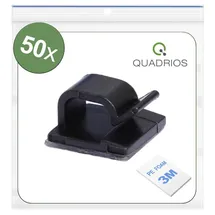Quadrios 25CA476 Kabelclip selbstklebend 25CA476 Bündel-Ø-Bereich 1 bis 7mm Schwarz