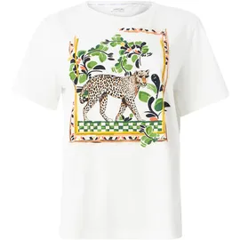 Marc Cain T-Shirt mit Leomotiv weiß 36