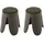 sweeek Hocker 2er Set Kunststoff Ø30 / 44 x 46 cm Dunkelgrün
