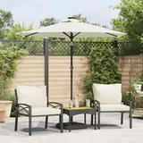 vidaXL Sonnenschirm 225 x 225 cm Weiß