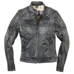 Black-Cafe London Shona II Damen Motorrad Lederjacke, Größe S
