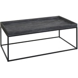 Mendler Couchtisch HWC-K71, Kaffeetisch Beistelltisch Tisch, Holz massiv Metall 46x110x60cm ~ dunkelgrau