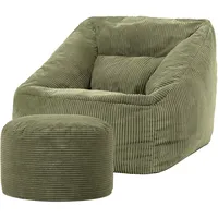 I.C.O.N. Icon Natalia Sitzsack Sessel mit Hocker für Erwachsene,