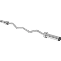Gorilla Sports SZ-Curlstange 120 cm, Chrom, cm silberfarben