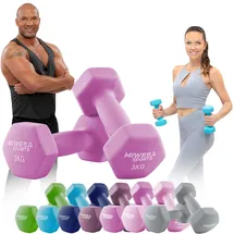 MIWEBA Neopren Gymnastikhanteln 2er-Set 3,0 kg pink