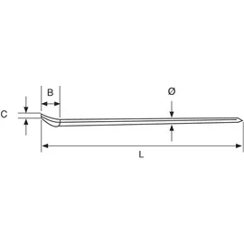 BAHCO Edelstahl Brecheisen Ø 30mm, Länge 1000 mm