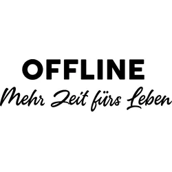my home Wandtattoo »Offline Mehr Zeit fürs Leben«, (1 St.), Wandaufkleber, selbstklebend, rückstandslos abziehbar my home Schwarz