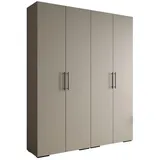 abiks möbel Drehtürenschrank INOVA 200 x 236,7 x 47 cm Schwarz