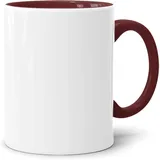 Sublimationstassen ohne Druck AAA Grade | Einzeln oder im Set | Fototasse für Sublimationsdruck | Leere Tassen für Hitzepressen-Thermo-Sublimation (4 Stück, Maroon)