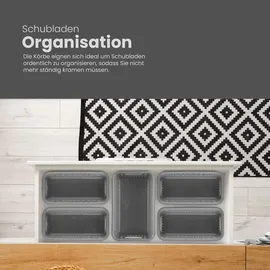 ProHome Aufbewahrungskorb 5L mit Griffen 20 x 30 x 11 cm schwarz