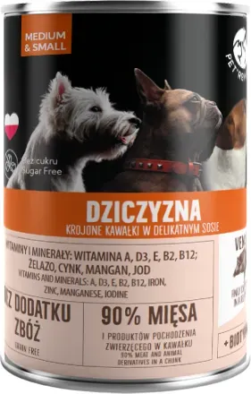 PetRepublic Stücke in Sauce mit Wildfleisch 400g für Hunde