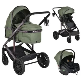 Moni Kombikinderwagen 3 in 1 Grün