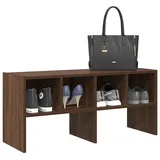 vidaXL Schuhregal Stapelbar Braun Eichen-Optik 89,5x30x40 cm