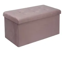 Woltu Sitzhocker Samt 76 x 37,5 x 38 cm Rosa