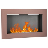 Stillerbursch Echtfeuer-Dekokamin Ethanol-Kamin mit Kaminglas zur Wandmontage Braun 65x40cm (Designkamin, 1-St., Wandkamin), Mit Bioethanol Brenner braun 0,35 l - 65 cm x 12 cm x 40 cm