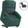 vidaXL Massagesessel mit Aufstehhilfe Elektrisch 144,5 x 82 x 0 cm Dunkelgrün Samt
