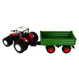 LeanToys RC-Anhänger Traktor mit Anhänger CH RTR Rot/Grün (1:24)