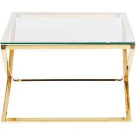 Beliani Couchtisch Gold Edelstahl 70 x 70 x 45 cm