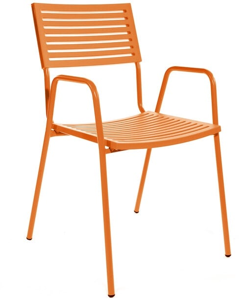 Stapelstuhl mit Armlehnen Lamello Schaffner AG orange, Designer Schaffner, 87x54x60 cm