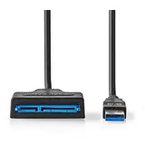 Nedis CCGB75100BK05 USB-A SATA 22-Pin 0,3 m Schwarz