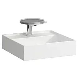 LAUFEN Kartell Handwaschbecken 46x46cm, weiß, 1 Hahnloch, Saphirkeramik
