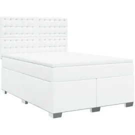 vidaXL Boxspringbett 140 x 200 cm Weiß