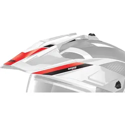 Nolan N70-2 X Earthquake, Helmschirm - Weiß/Rot/Schwarz - L-2XL