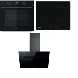 Sonderangebot WhirlpoolOMK58CU1SB + Induktionskochfeld WSQ7360NE + Dunstabzugshaube WHVP62FLTSK