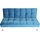 Mendler Sofa HWC-K21, Klappsofa Couch Schlafsofa, Nosagfederung Schlaffunktion Liegefläche 181x107cm ~ Samt, blau