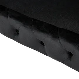 Beliani Couch Samtstoff 3-Sitzer Schwarz