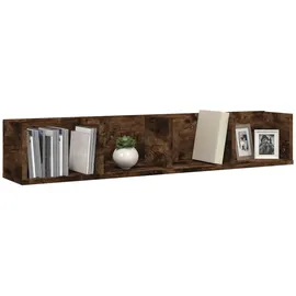 vidaXL CD-Wandregal 100 x 18 x 18 cm Braun