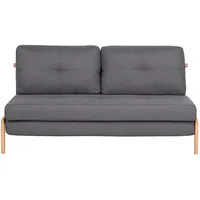 Beliani 2-Sitzer Schlafsofa dunkelgrau Edland