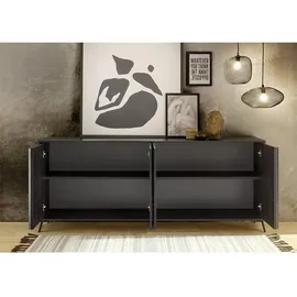 INOSIGN Sideboard »City«, Breite ca. 205 cm, schwarz