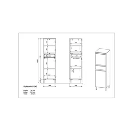 Sconto Waschbeckenunterschrank 34 x 120 x 34 cm Holzfarben