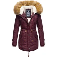 Navahoo Damen Hochwertiger Wintermantel Winterparka mit großem Kunstfell La Viva