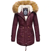 Navahoo Damen Hochwertiger Wintermantel Winterparka mit großem Kunstfell La Viva