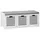 SoBuy Schuhbank 105 x 43 x 35 cm mit 3 Schubladen weiß / weiß